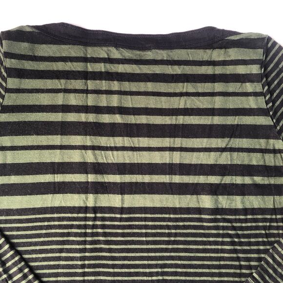 Gap Womens Green Navy Striped 3/4 Sleeve T-Shirt Stretch Size Medium - Picture 9 of 11
